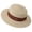 Beige15, variant on Derby Hats for Women Classic Flat Crown Fine Hand Woven Straw Sun Hat, Six Band Options: Metal Bar Buckle, Pearl Floral Ornament, Ruched Chiffon Wrap Derby Hat