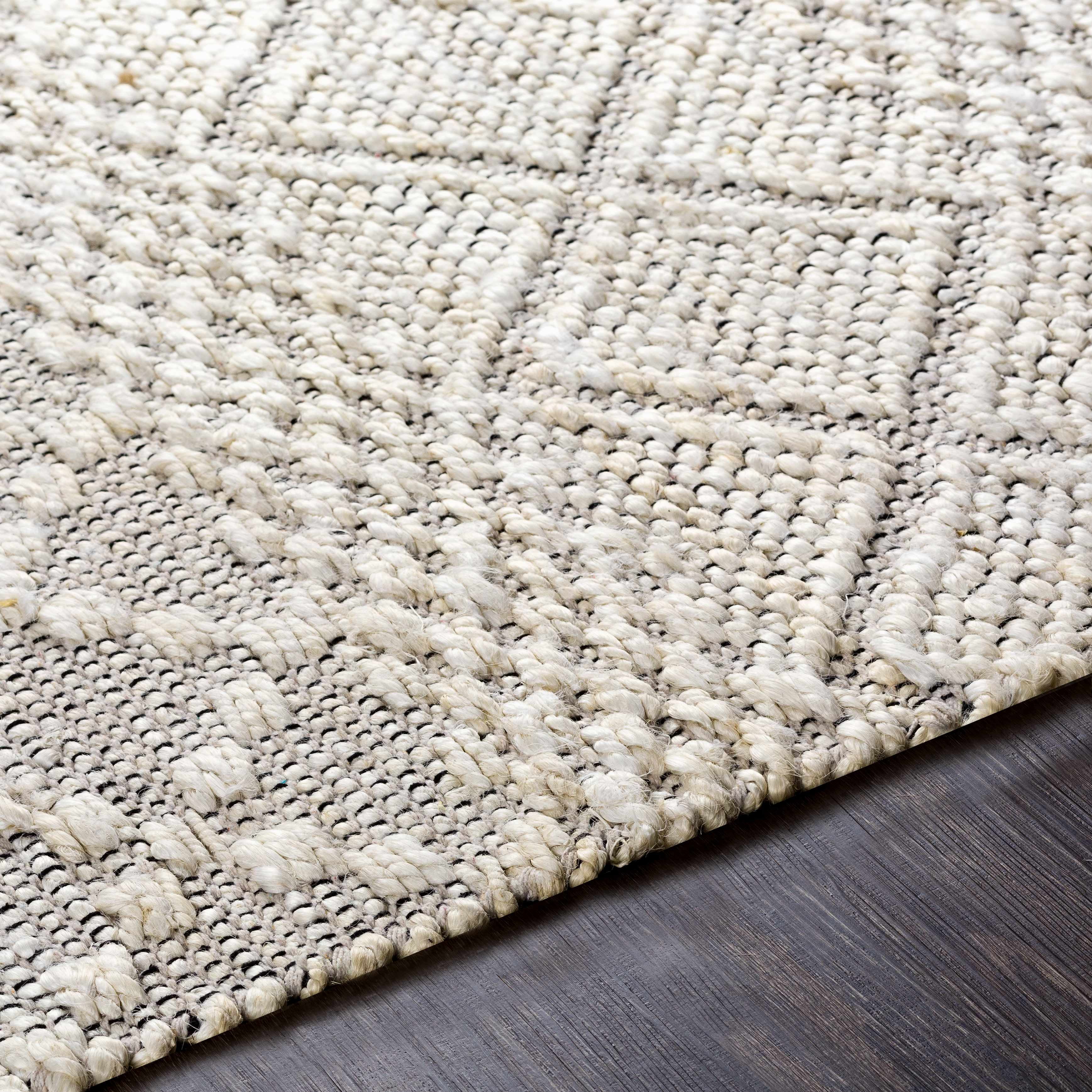 Hauteloom Sungurlu Jute Living Room, Bedroom Area Rug - Bohemian, Transitional - Cream, Black, Peach - 8'10" x 12'