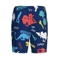 thumbnail image 2 of Lsque Colorful Excavator Mens Sleep Pajama Shorts,Short Pajama Pants, Cotton Ultra-Soft Knit-X-Large, 2 of 9