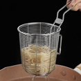 thumbnail image 4 of HUGFEGWE Panier à Frites Rond en Fil Métallique Rangement Facile Panier à Frites Profond Panier à Frites Polyvalent Portable Panier à Aliments Frits pour Dumplings Pâtes Cuisson, 10cm CJB91-38266, 4 of 6