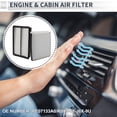 thumbnail image 2 of Unique Bargains Engine Cabin Air Filter Combo Set Filter Kit Air Filter Cleaner Element No.PE07133A0/KD45-61-J6X-9U for Mazda CX-5 2.0L 2.2L 2.5L 2013-2024 1 Set, 2 of 8