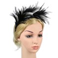 thumbnail image 3 of Uooqdmx Fascinators Hats for Women, Fascinators Hats for Women Tea Party, Feather Headpiece, Fancy Hats for Women Tea Party, Black One Size, 3 of 7