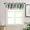 thumbnail image 4 of Aztec Valances Curtains Southwest Tribal Navajo Abstract Ethnic Geometric Print Rod Pocket Window Curtains for Living Room, Bedroom, Kitchen, Bathroom,1 Panel, 54" W x 18" L, 4 of 6