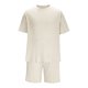 thumbnail image 4 of Traje Deportivo Perforado de los Hombres, Moda de Manga Corta Cuello Redondo de Ocio para el Desgaste Casual Y de Playa, Blusa Atlética de Poliéster Suave, 4 of 9