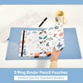 thumbnail image 3 of FORMRS 2 Pack Pencil Pouch for 3 Ring Binder with Clear Window Zipper Case, Red Easter Eggs, 3 of 6