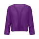 thumbnail image 5 of Top boho,Cárdigan abierto para mujer, tejido transpirable brillante, chaqueta informal de cuello redondo, mezcla de poliéster y elastano, ideal para el hogar, sopatenor, 5 of 9