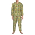 thumbnail image 3 of Hirioo Taco for Men's Pajama Sets 2 Piece Pjs Men's Long-Sleeved Pajama Set Button Down Sleepwear,S-XXL-Small, 3 of 7