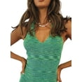 thumbnail image 6 of Qiylii Halter Dress Knitted Sleeveless Bodycon Mini Dress Party Beach Sundresses for Women, 6 of 7
