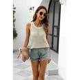thumbnail image 3 of Zeagoo Womens Summer Crochet Sleeveless Sweater Vest Round Neck Hollow Out Knit Tank Tops Casual Loose Cami Tops, 3 of 4