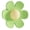Green, variant on Sink Overflow Cover, Flower Shape Hole Insert Plug, Basin Trim Replacement for Bathroom Kitchen Sink, 1 PC