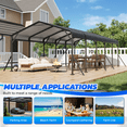 thumbnail image 2 of Mellcom Metal Carport 13'x26'，Heavy Duty Outdoor Carport with Galvanized Metal Roof and Frame for Car,RV and Trucks, 2 of 7
