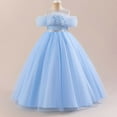 thumbnail image 2 of CAIVO Girls Princess Evening Gown For Piano Recital & Flower Girl Dress With Lace Trim For Birthday Party Stylish Toddler Child Daily Wear, 2 of 4
