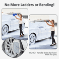 thumbnail image 3 of AOMBOO Gray 62" Car Wash Mop Kit, 2 Chenille Microfiber Heads, Extra Long Handle for SUV, Truck, and RV Cleaning, 3 of 7