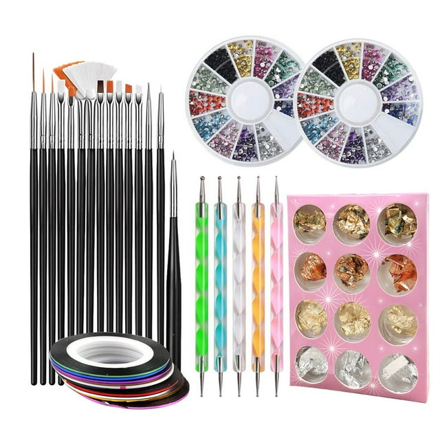 Nail Art Set 1Set Nail Art Set Exquisite Sturdy Plastic Professional Nail Polishing Tool for Home