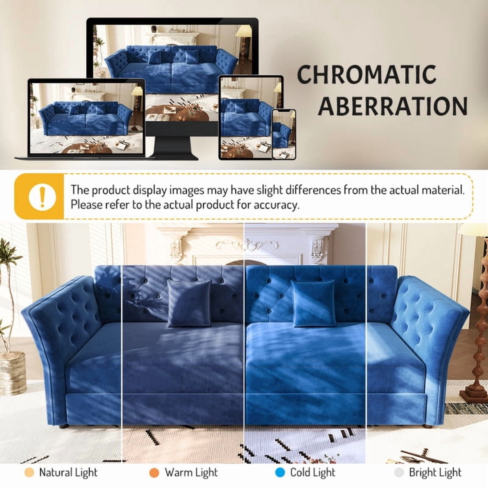 100"W Velvet Tufted 2-in-1 Pull Out Sofa Bed, Convertible Sleeper Sofa, Upholstered Oversized 4-Seater Couch
