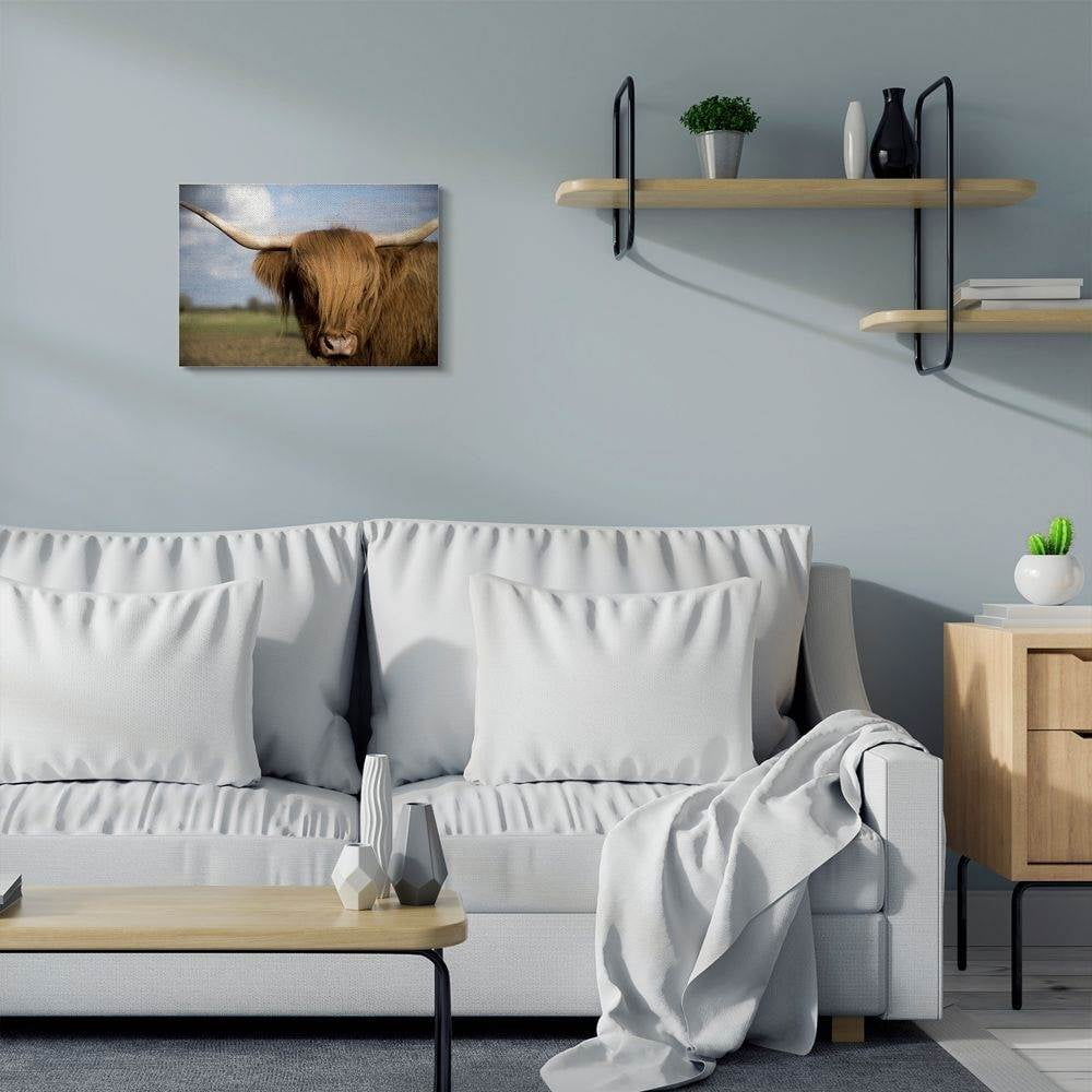 Stupell Industries Cow in Pasture Animal Landscape Photo Canvas Wall Art by Villager Jim