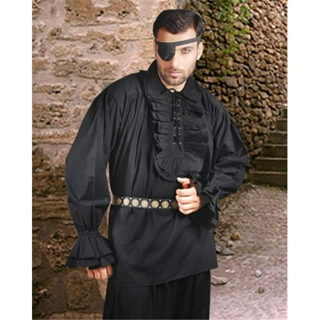 The Pirate Dressing C1011 Captain Charles Vane Shirt, Black - Small & Medium -