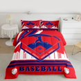 thumbnail image 2 of Homewish Baseball Sport Lover Full Size Comforter Sets,Boys Ball Game Bedding Comforter Set,Red White Blue Bedding Sets For Boys Teens,Super Cozy Room Decor Reversible,3-Piece, 2 of 8