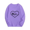 thumbnail image 2 of Girls Casual Tunic Tops Long Sleeve Loose Soft Blouse T-Shirt Size 2-15 Purple 3-4 Years, 2 of 4