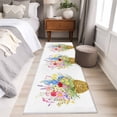 thumbnail image 4 of Spring Flowers Basket 2'x6' Runner Rugs for Hallway Kitchen Bedside Non Slip Washable, Colorful Floral Botanical Leaves Entryway Rug Runners with Rubber Backing, Long Carpet Runner for Laundry Room, 4 of 8