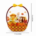 thumbnail image 2 of 20 Pcs Personalized Turkey Pattern Halloween Basket, Clear PVC Candy Storage Bags with Bow, For Thanksgiving Table Display & Fall Favor Prep For Party Organizers-Yellow, 2 of 3