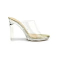 thumbnail image 3 of BLISSFUL STEP Women's Sandals Block Heels Clear Platform Slides Sandals, 3 of 7
