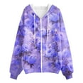 thumbnail image 4 of NMMUED Womens Zip Up Hoodies, Graphic Hoodies, Y2k Hoodie, Zip Up Jackets for Women, Hooded Sweatshirts for Women, Purple XXL, 4 of 4