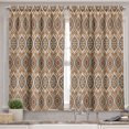thumbnail image 2 of Ambesonne Ethnic Valance & Curtain, Bohemian Flora Bandana Art, 55"x36", Pale Sepia Almond and Tan, 2 of 7