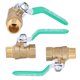 thumbnail image 1 of 3 Pack 1/2" Female/Male Thread Water Pipe Ball Valve Heavy Duty Brass Drain Shut Off Switch, 1 of 4