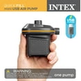 thumbnail image 5 of Intex Mini USB Powered Air Pump with 3 Nozzles for Air Mattresses, Inflatables, Toys - Black with Orange Accents, 5 of 10