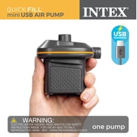 Intex USB-C Mini Air Pump with 3 Nozzles for Mattresses & Inflatables