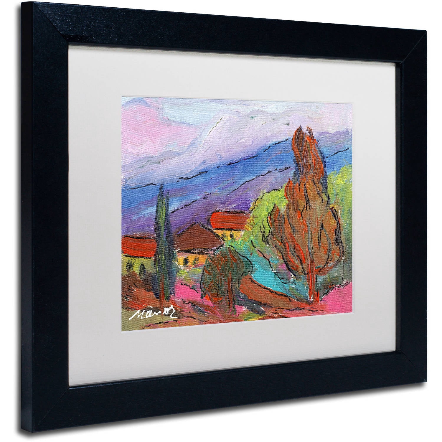 Trademark Fine Art "Summer Blush" Canvas Art by Manor Shadian White Matte, Black Frame