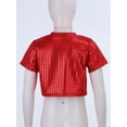 thumbnail image 7 of MSemis Girls Boys Sequins Dance Crop Top Street Dance T-Shirt, 7 of 7