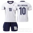 thumbnail image 1 of 2024 European Cup England home No. 9 Kane 10 Bellingham 7 Foden 4 Rice short-sleeved jersey set, 1 of 1