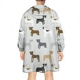 thumbnail image 2 of Wearable Oversized Blanket,Bulldog Dog Wearable Blanket Hoodie for Adults,Cozy Hooded Blankets with Super Pockets,Super Warm Fuzzy Pullover for Women & Men, 2 of 6