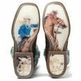 thumbnail image 2 of Women's Tin Haul Gitchu A Good One Boots Barrel Racer Sole Handcrafted Turquoise, 2 of 2