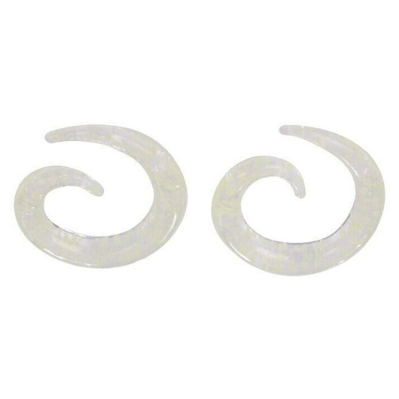 Pair of Glowing in the Dark Glass Ear Tapers with 3 Different Sizes