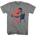 thumbnail image 1 of Muhammad Ali T-Shirt en Graphite Chiné avec Nom et Figurine, 1 of 2