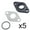 5 sets, variant on Suitable for Carburetor Carb Manifold Intake Gaskets Wooden Paper Pad Rubber for GY6 139QMB 50CC TAOTAO SUNL ROKETA PARTS Pit Dirt Bike