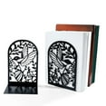 thumbnail image 2 of Metal Book End For Shelves Bird Flower Bookends Heavy Duty Book End Book Stopper Slip Resistant Bookends for Shelves, 2 of 16