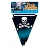 Loftus Party Pirate Skull & Crossbones 25' Pennant Banner, Black
