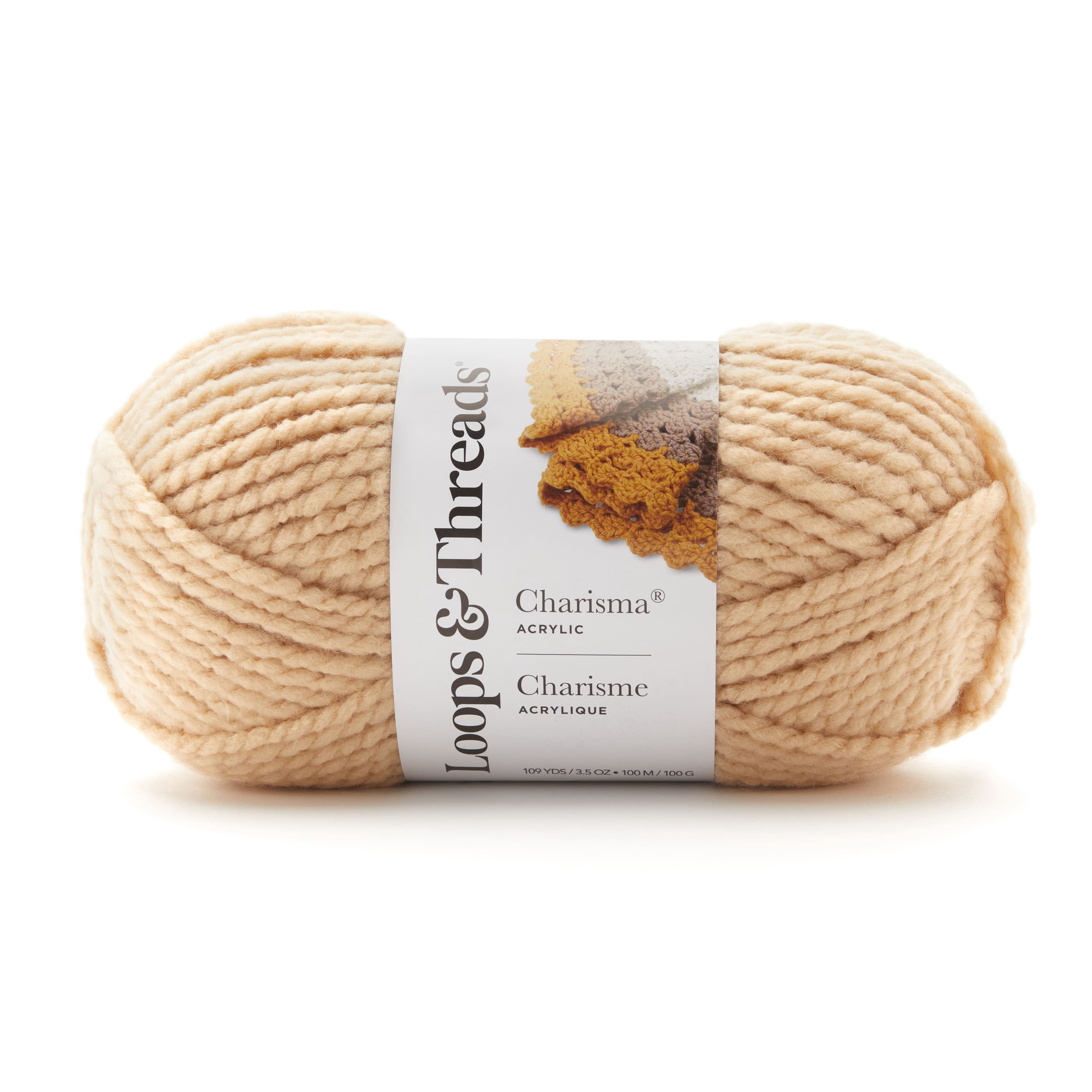 Loops & Threads Charisma Yarn, Soft Bulky Weight Acrylic for Quick Knitting, Assorted Colors, 3.5 oz., 6-Pack