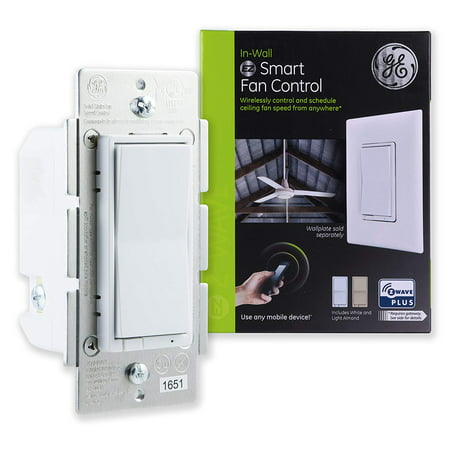 GE Enbrighten Z-Wave Plus In-Wall Smart Fan Speed Control, Hub Required,