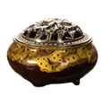 thumbnail image 2 of Aminojy Covered Ceramic Incense Burner Bowl, Decorative Incense Holder for Cone and Resin Incense, Round Fragrance Diffuser Accessory for Home Meditation Yoga Decoration, 2 of 7