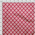 thumbnail image 3 of oneOone Cotton Jersey Red Fabric Geometric Bandhani Craft Projects Decor Fabric Printed By The Yard 58 Inch Wide, 3 of 4