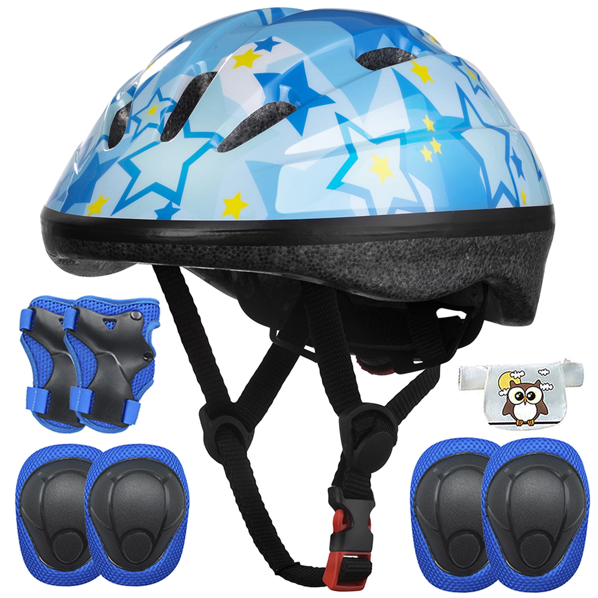 SAYFUT (9 Styles) Kids Bike Helmet, Toddler Helmet for Ages 3-10 Boys Girls with Sports Protective Gear Set Knee Elbow Wrist Pads for Skateboard Cycling Scooter Rollerblading