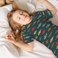 thumbnail image 3 of Balery River Freshwater Fish Conjunto de Pijama Infantil de Manga Corta con Estampado – Ropa de Dormir de Algodón Suave-Medium, 3 of 4