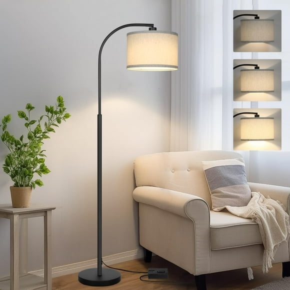 Lámpara de pie Boncoo Arc, pantalla ajustable, 9 W, 3000 K, LED