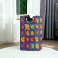 thumbnail image 6 of Yayeee Freestanding Laundry Hamper with Handle Collapsible Large Storage Basket for Clothes, Colorful Checkered Daisy, 6 of 7
