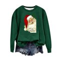thumbnail image 4 of EGNMCR Chandail en Molleton de Noël pour Femmes Col Rond Manches Longues Mode Imprimé Sans Capuche, 4 of 4